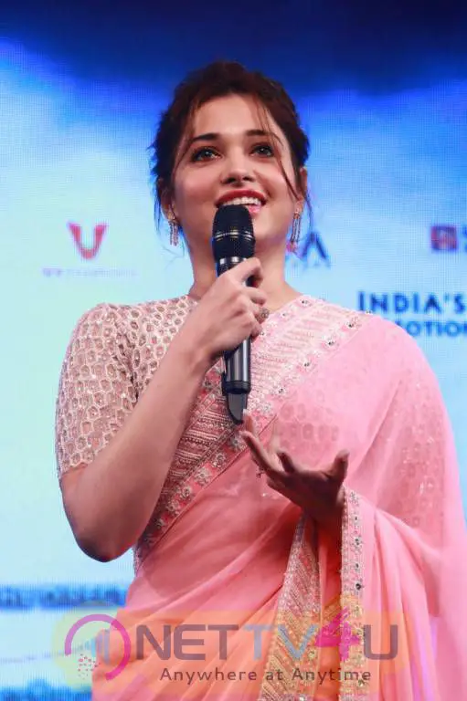 recent stills of actress tamanna at baahubali tamil trailer launch 11