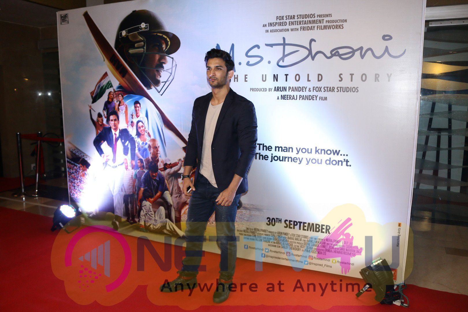 Sushant Singh Rajput & Mahendra Singh Dhoni At Special Screening Of Film M.S. Dhoni The Untold Story Photos Hindi Gallery