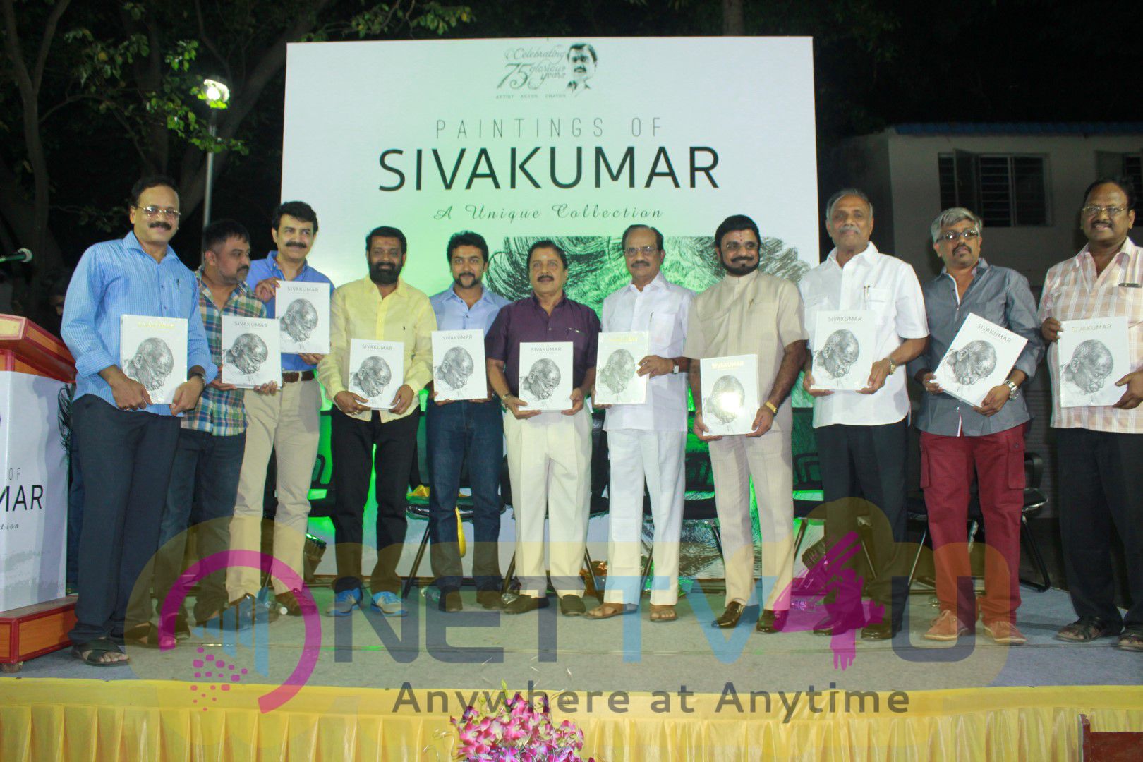 Tamil Actor Sivakumar Was Inaugurated Photos At Lalit Kala Academi Tamil Gallery