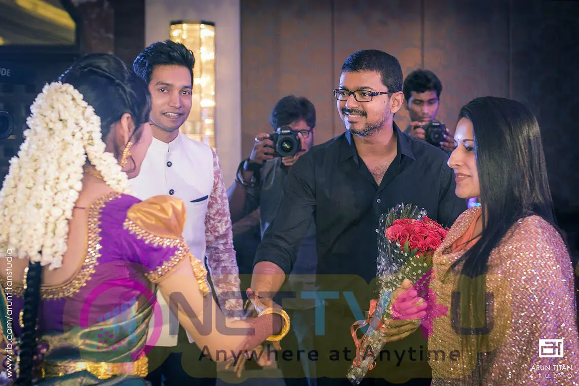 Vijay Attends Jothiram Pavithra Engagement Images Tamil Gallery