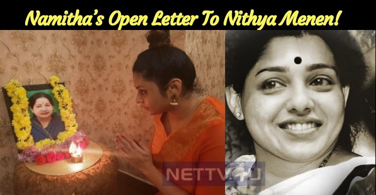 Namitha’s Open Letter To Nithya Menen!