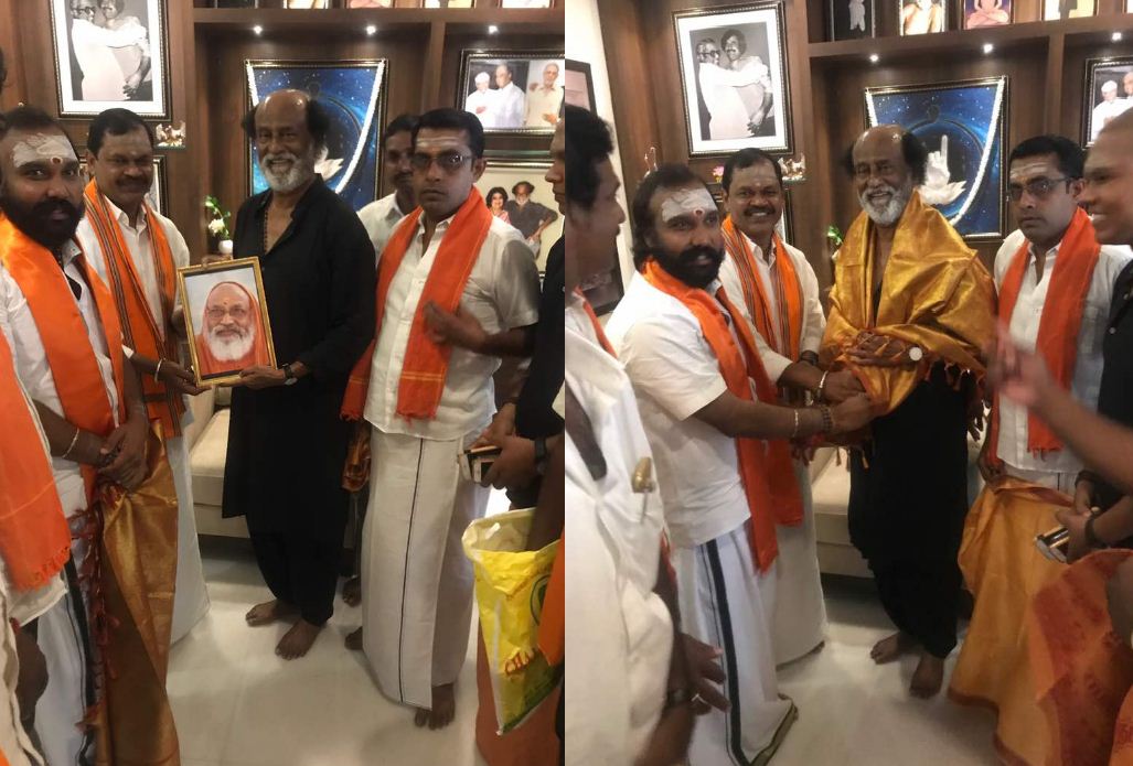 Rajini Meets Hindu Makkal Katchi Leader Arjun Sampath!