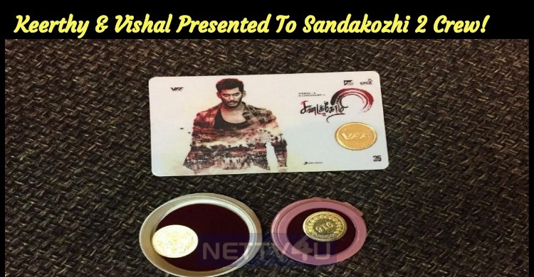 This Is What Keerthy And Vishal Presented To Sandakozhi 2 Crew!
