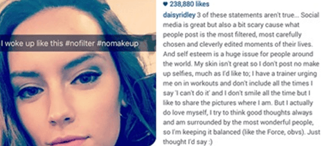 Daisy Ridley Warns On Instagram